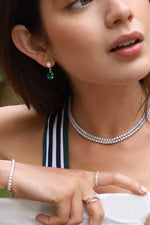3mm tennis necklace made of pure 925 sterling silver