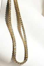 3mm gold plated tennis necklace in sterling silver