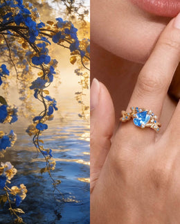 Azure Cascade Ring