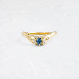 Sapphire Tiara Vermeil Ring