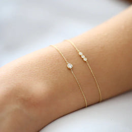 Dainty Diamond Solitaire Bracelet