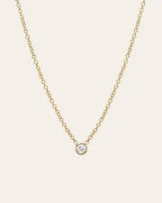 Small Bezel Diamond Necklace