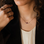Wisteria Necklace Ruby