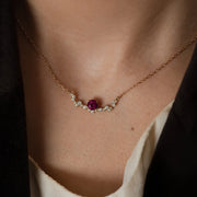 Wisteria Necklace Ruby