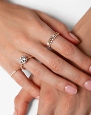 Single Prong Diamond Ring
