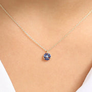 Marquise Sapphire Cluster Necklace