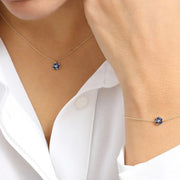 Marquise Sapphire Cluster Necklace