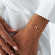 Trio Diamond Bracelet with Thin Chain
