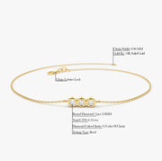 Trio Diamond Bracelet with Thin Chain