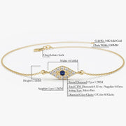 Diamond and Sapphire Evil Eye Bracelet