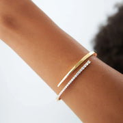 Cross Over Graduating Diamond Bangle