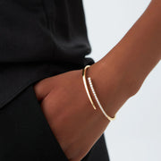 Cross Over Graduating Diamond Bangle
