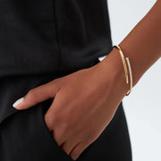Cross Over Graduating Diamond Bangle