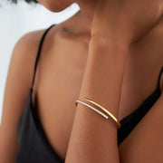 Cross Over Graduating Diamond Bangle
