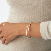 Cross Over Diamond Bangle Bracelet