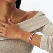 Cross Over Diamond Bangle Bracelet