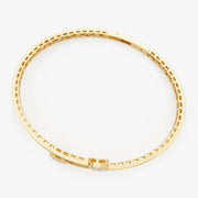 Cross Over Diamond Bangle Bracelet