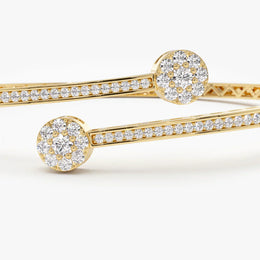 Cross Over Diamond Bangle Bracelet