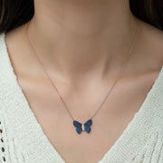 Blue Butterfly Necklace