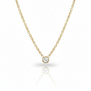 Small Bezel Diamond Necklace