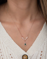 Green flower necklace