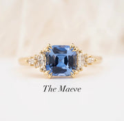 Blue gold ring