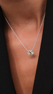 yellow zurcon necklace