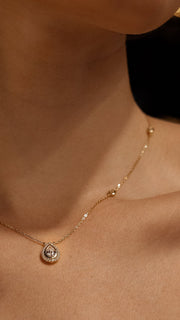 gold round necklace
