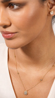 gold round necklace