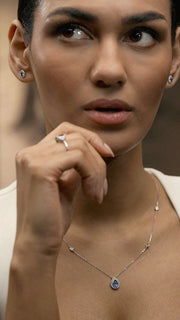 blue necklace