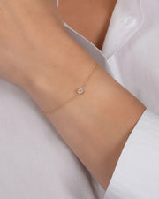 Large Bezel Diamond Bracelet