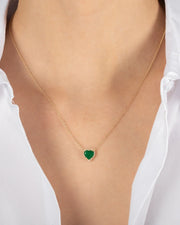 Emerald Heart Necklace