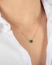 Emerald Heart Necklace
