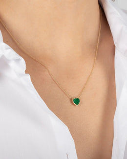 Emerald Heart Necklace