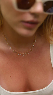 Marquise and round Necklace