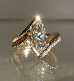 Marquise Bypass Ring