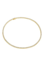 3mm gold plated tennis necklace in sterling silver

