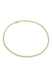 3mm gold plated tennis necklace in sterling silver

