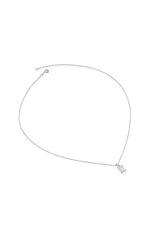 White Ice Necklace with octagon white zircon in 925 sterling silver

