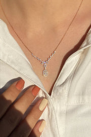 V Zirco Necklace