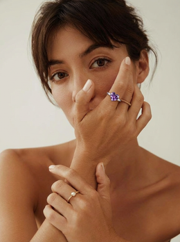 Lavender Loveheart Ring