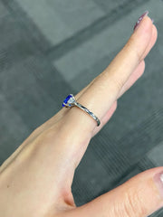 Blue Sapphire Zircon Ring 1