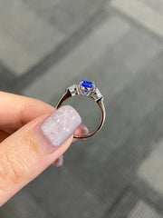 Blue Sapphire Zircon Ring 1
