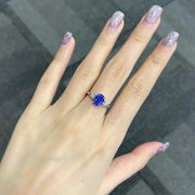 Blue Sapphire Zircon Ring 1