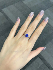Blue Sapphire Zircon Ring 1