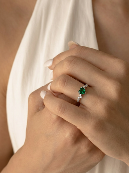 Halo Emerald Ring