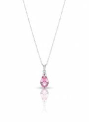The Sewar Apex Pendant, a sterling silver necklace featuring the brand's signature geometric pyramid S-pattern icon as the central pendant. The necklace is displayed on a soft neutral background.